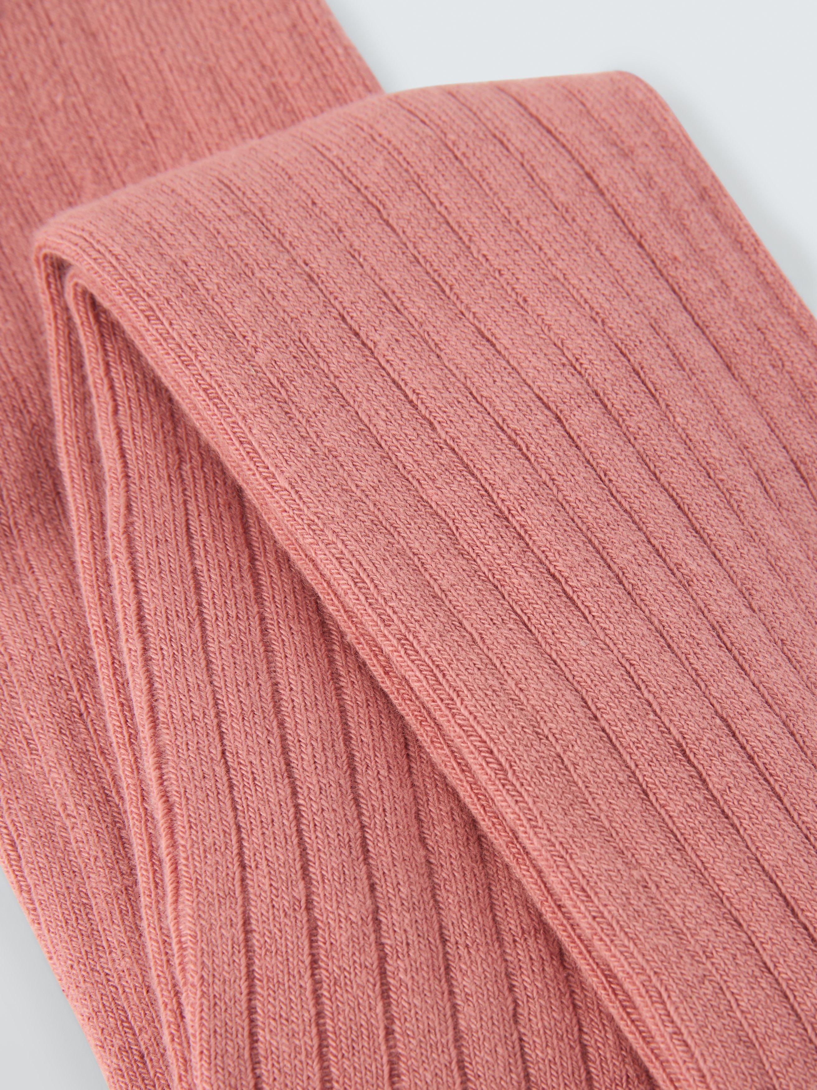 Product image 2 of 2, which shows John Lewis Kids' Ribbed Tights , Pink, 5-6 years