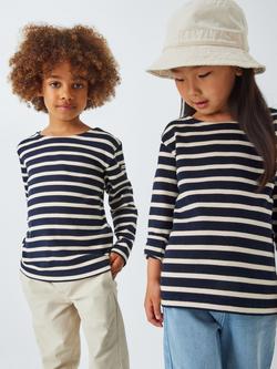 Armor Lux Breton Stripe Long Sleeve T-Shirt, Navy/Cream