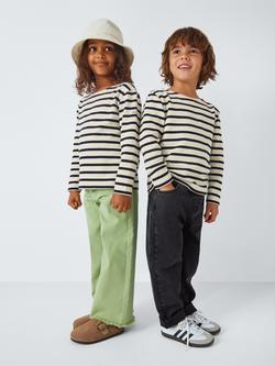 Armor Lux Breton Stripe Long Sleeve T-Shirt, Cream/Navy