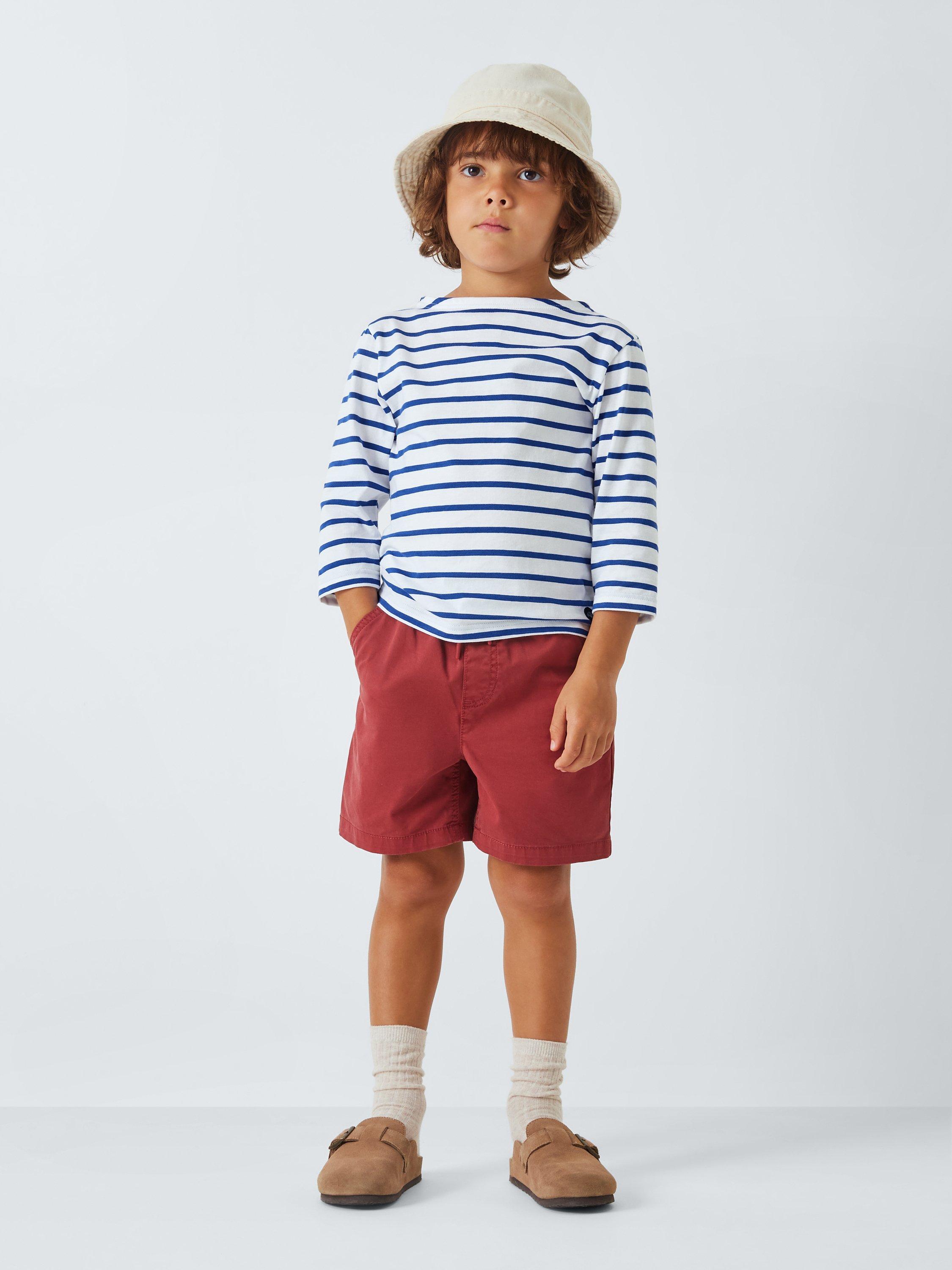 Product image 4 of 10, which shows Armor Lux Kids' Long Sleeve 3/4 Stripe Top, Blue/White, 4 years
