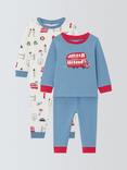 John Lewis Kids' London Pyjamas, Pack of 2