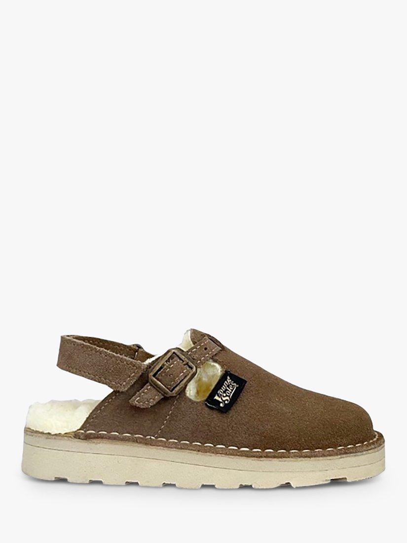 Young Soles Kids' Heidi Suede Wool Lined Clogs, Stone