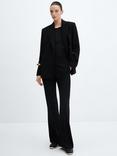 Mango Tortuga Flared Suit Trousers, Black