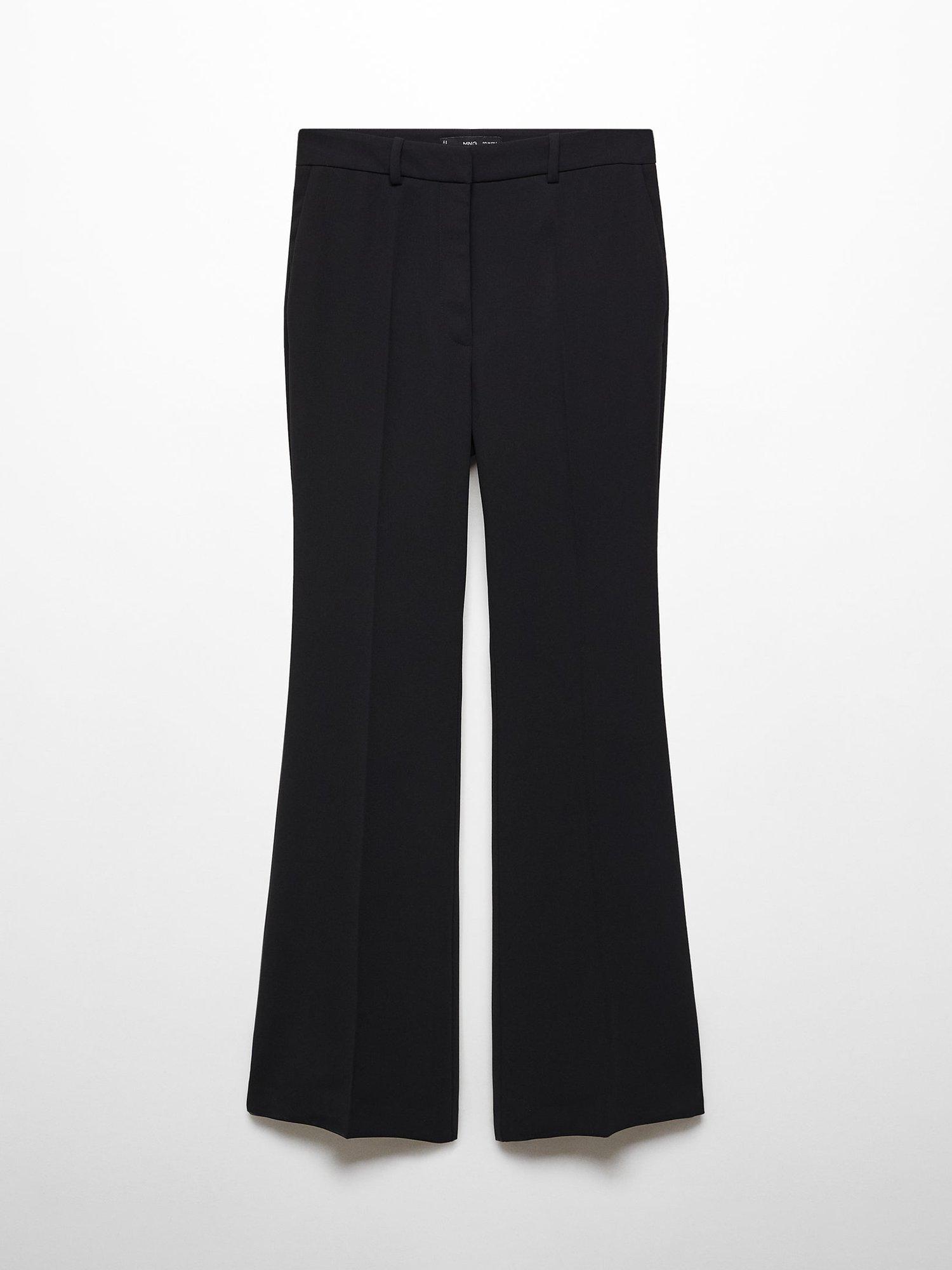 Mango Tortuga Flared Suit Trousers, Black, 8