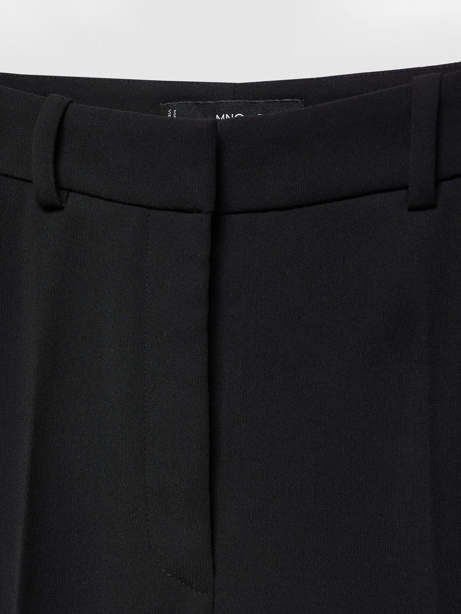 Mango Tortuga Flared Suit Trousers, Black, 8