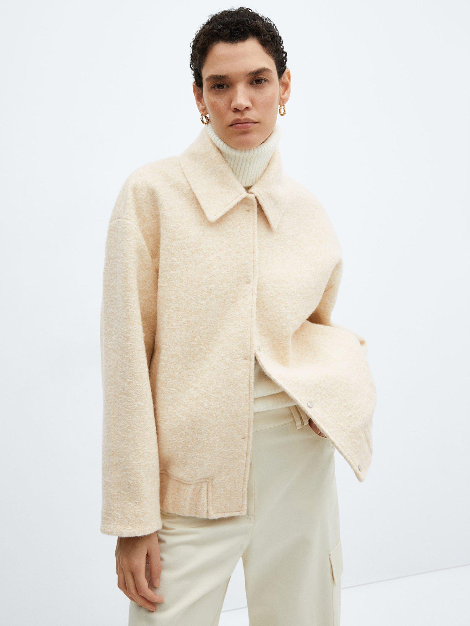 Mango Pop Oversized Bomber Jacket, Yellow
