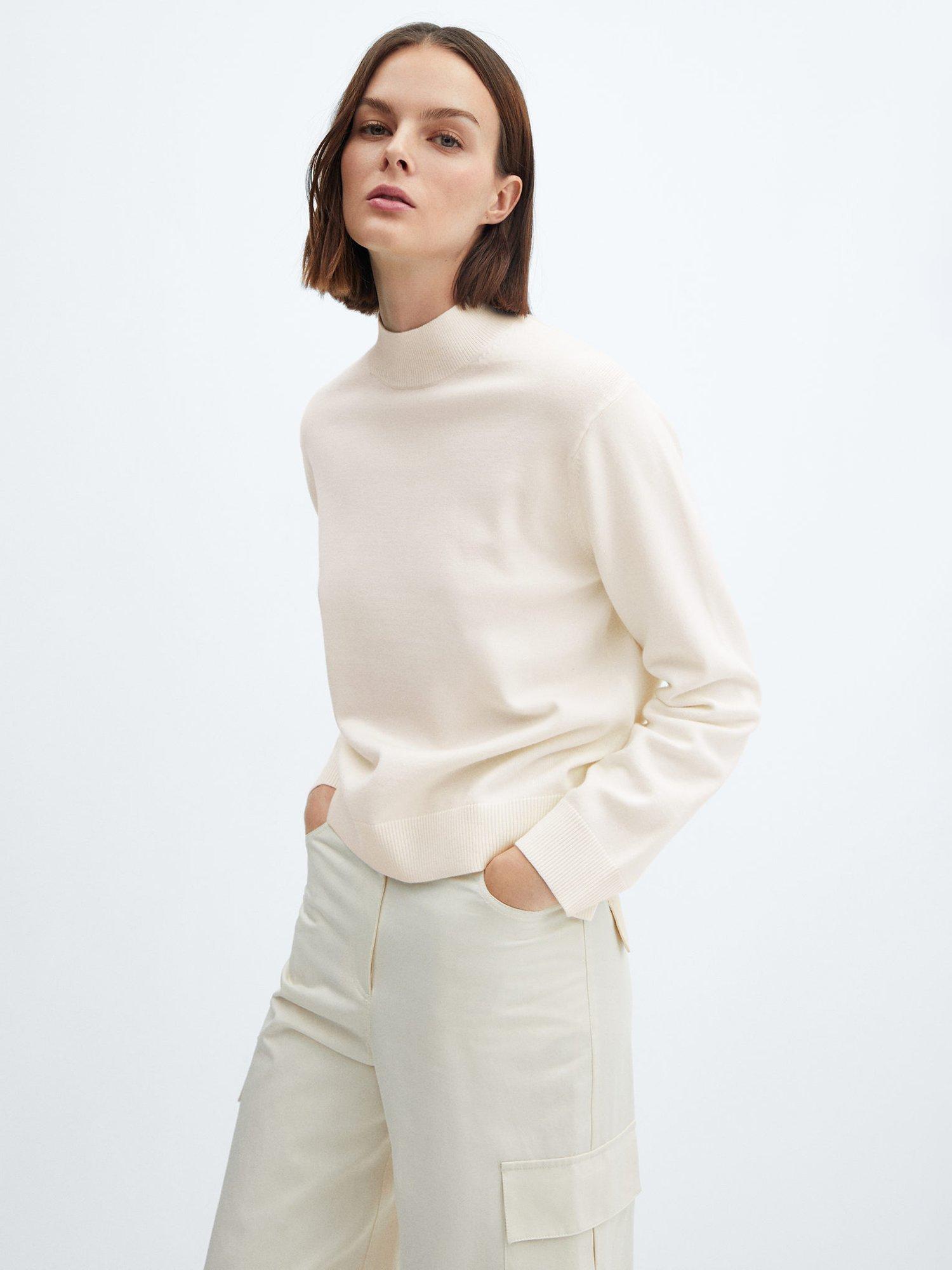 Mango cream jumper shop