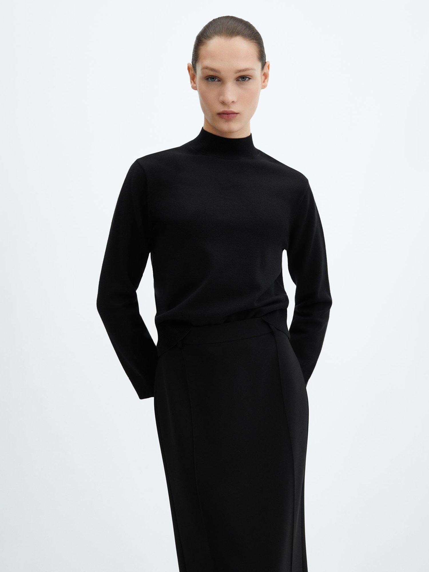 Mango Guita Knitted Jumper, Black