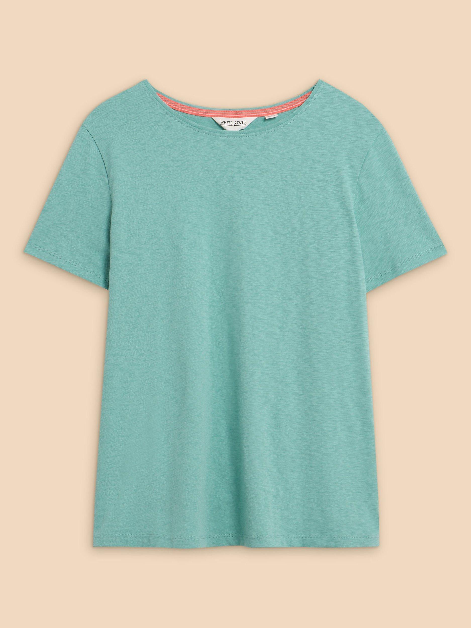 Product image 5 of 7, which shows White Stuff Abbie Cotton T-Shirt, Mid Teal, 6