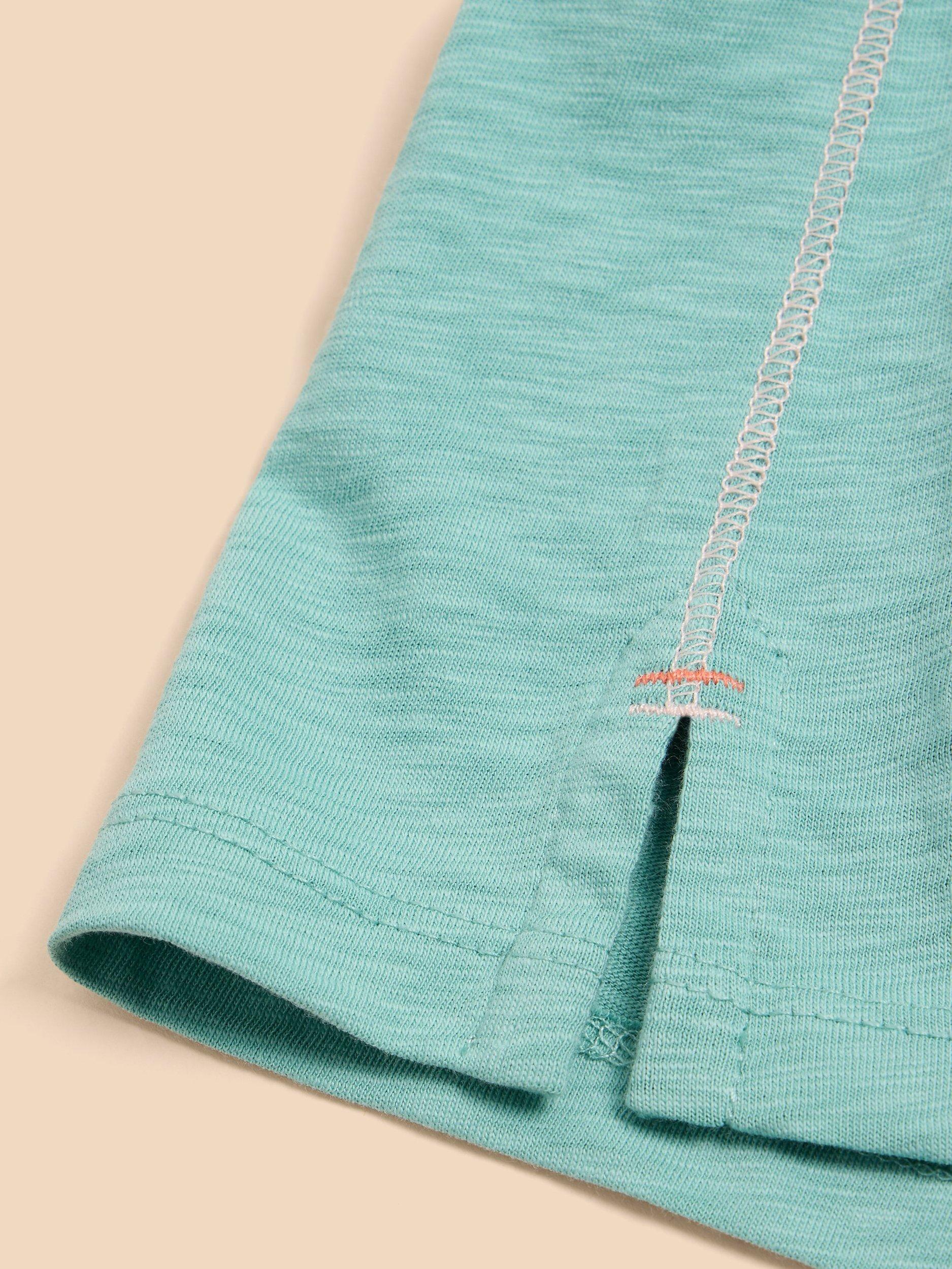 Product image 6 of 7, which shows White Stuff Abbie Cotton T-Shirt, Mid Teal, 6