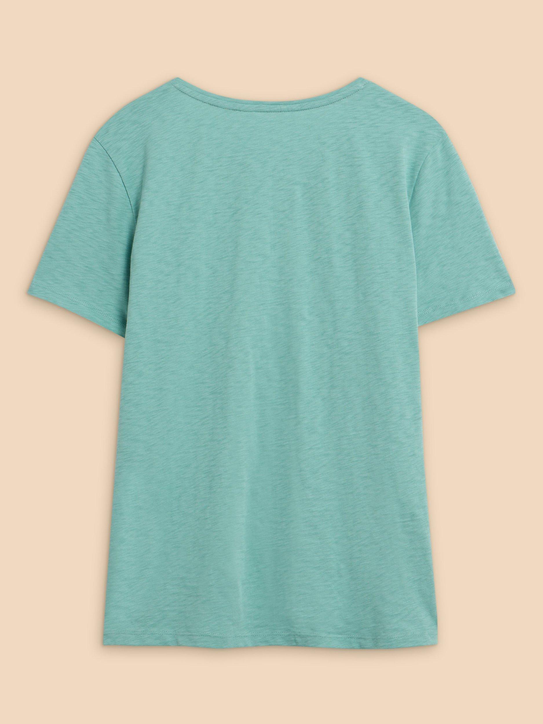 Product image 7 of 7, which shows White Stuff Abbie Cotton T-Shirt, Mid Teal, 6