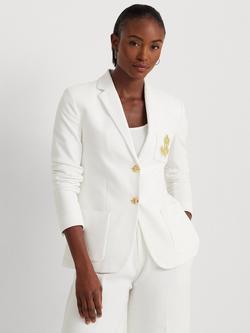 Lauren Ralph Lauren Anfisa Patch Jacquard Blazer, White