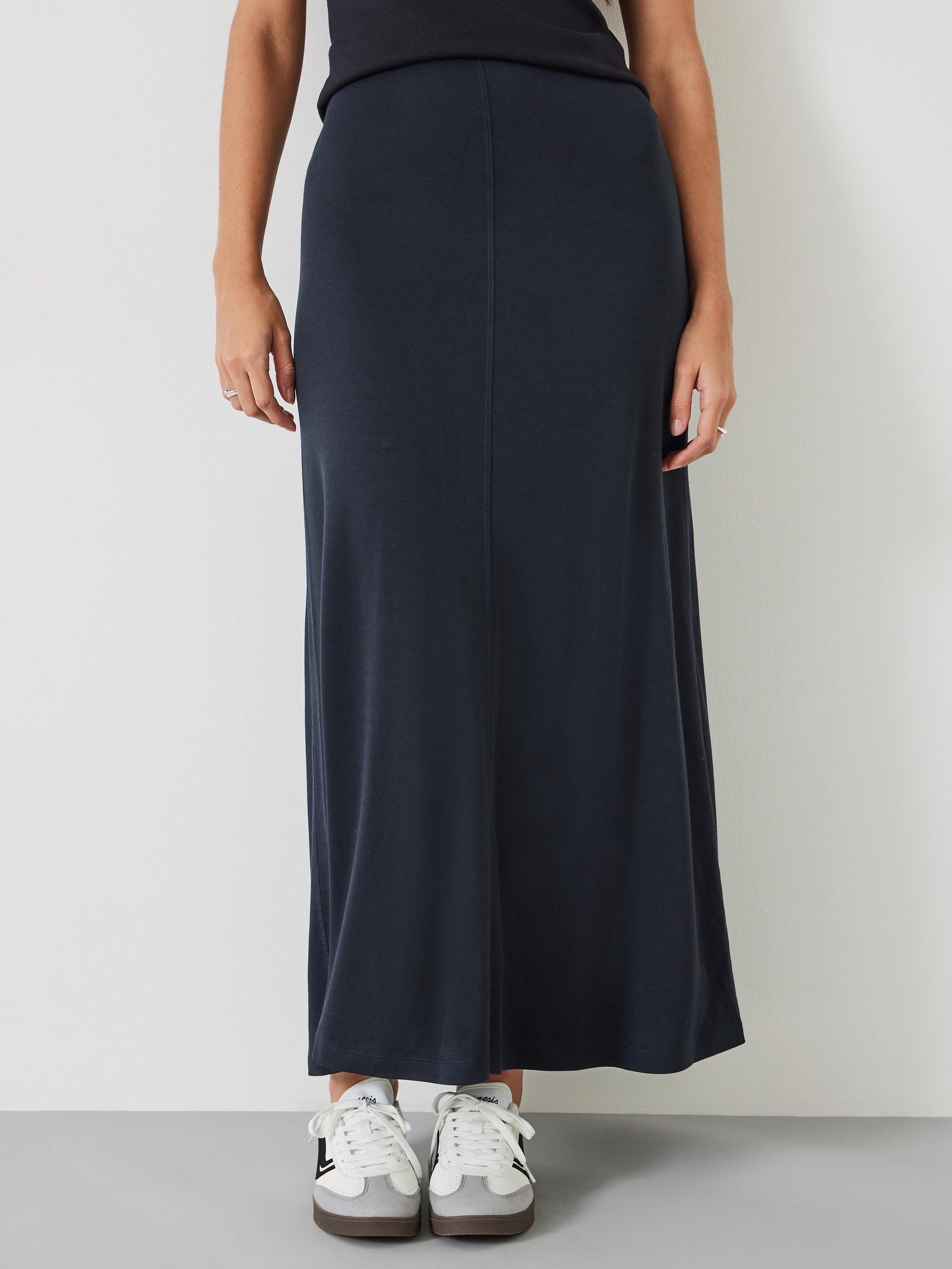 HUSH Karina Maxi Jersey Skirt Black