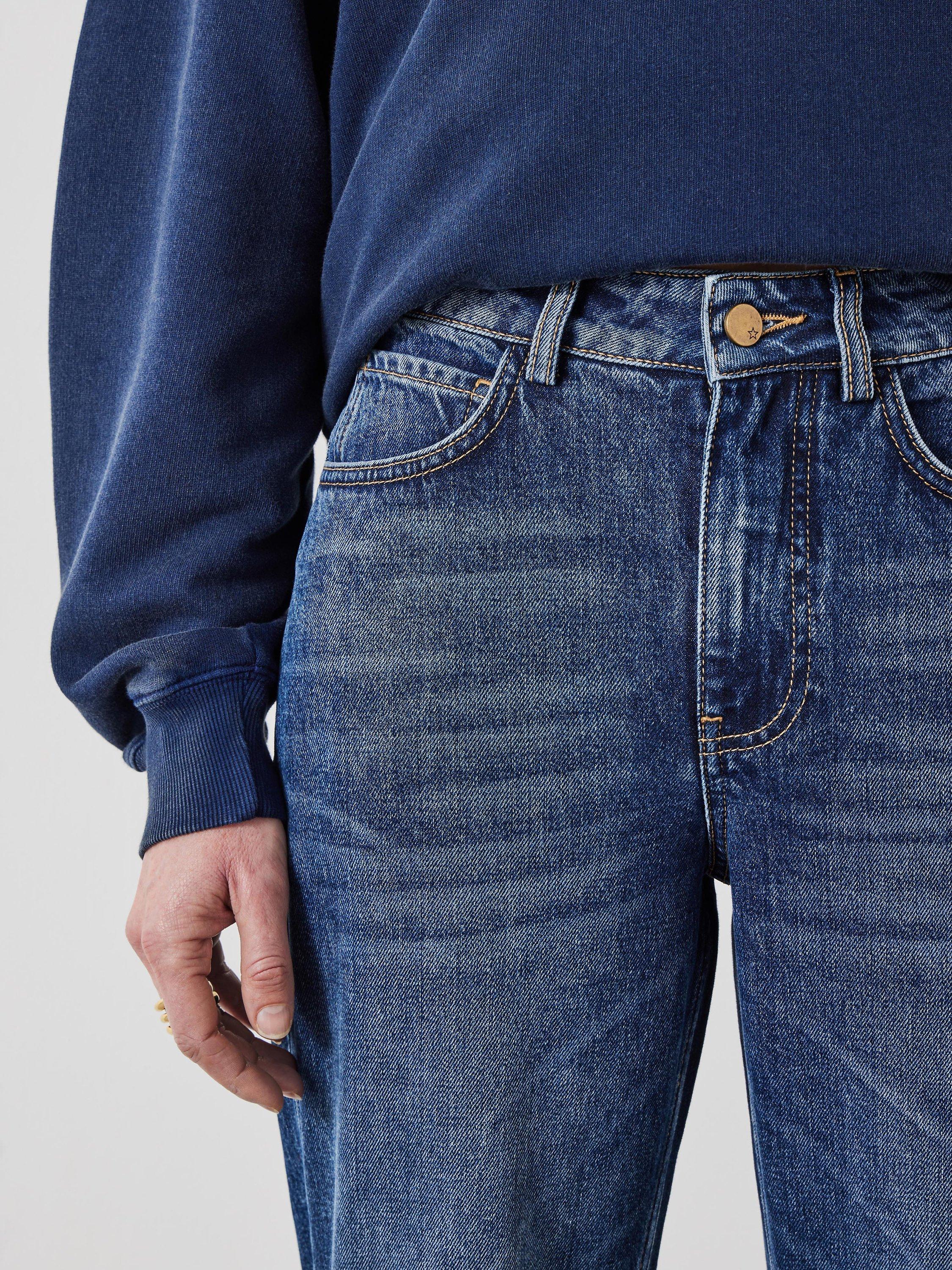 Product image 5 of 5, which shows HUSH Alex Straight Leg Jeans, Mid Authentic Blue, 4R
