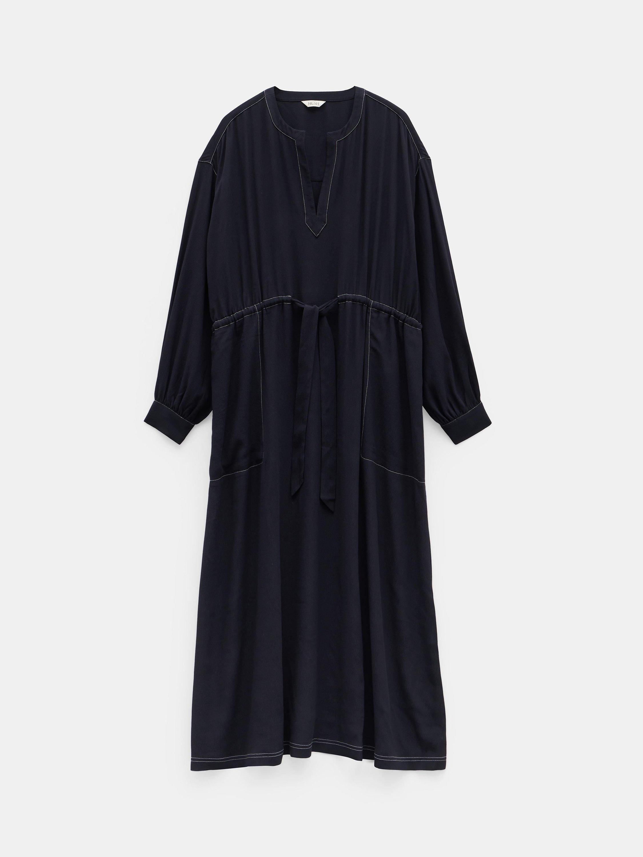 HUSH  Julie Contrast Maxi Dress, Midnight Navy