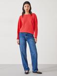 HUSH Kirra Textured Blouse, Bright Red