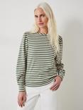 HUSH Emily Striped Puff Sleeve Top