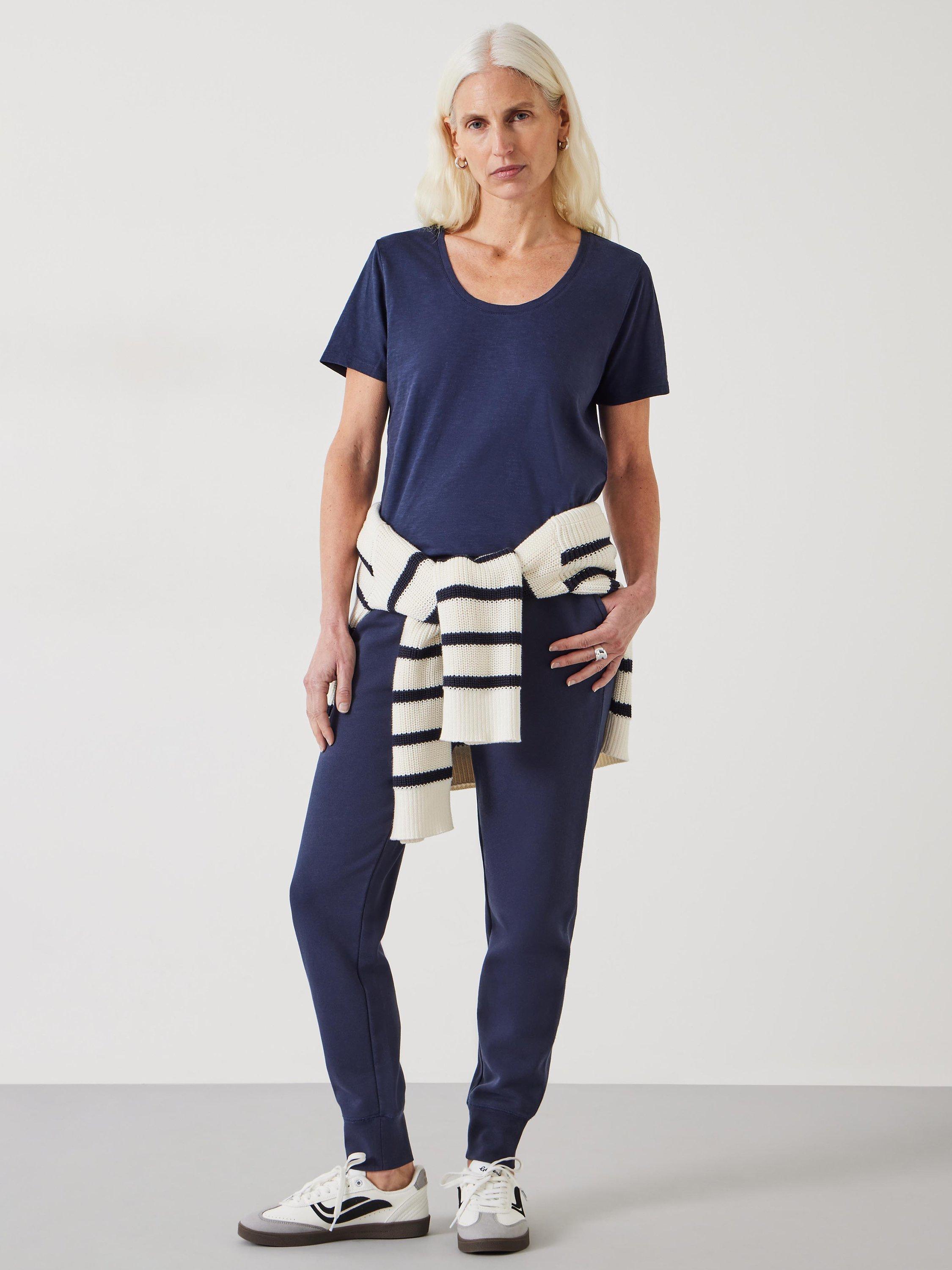 Product image 2 of 6, which shows HUSH Hari Cotton Slub Scoop Neck T-Shirt, Night Sky, XS