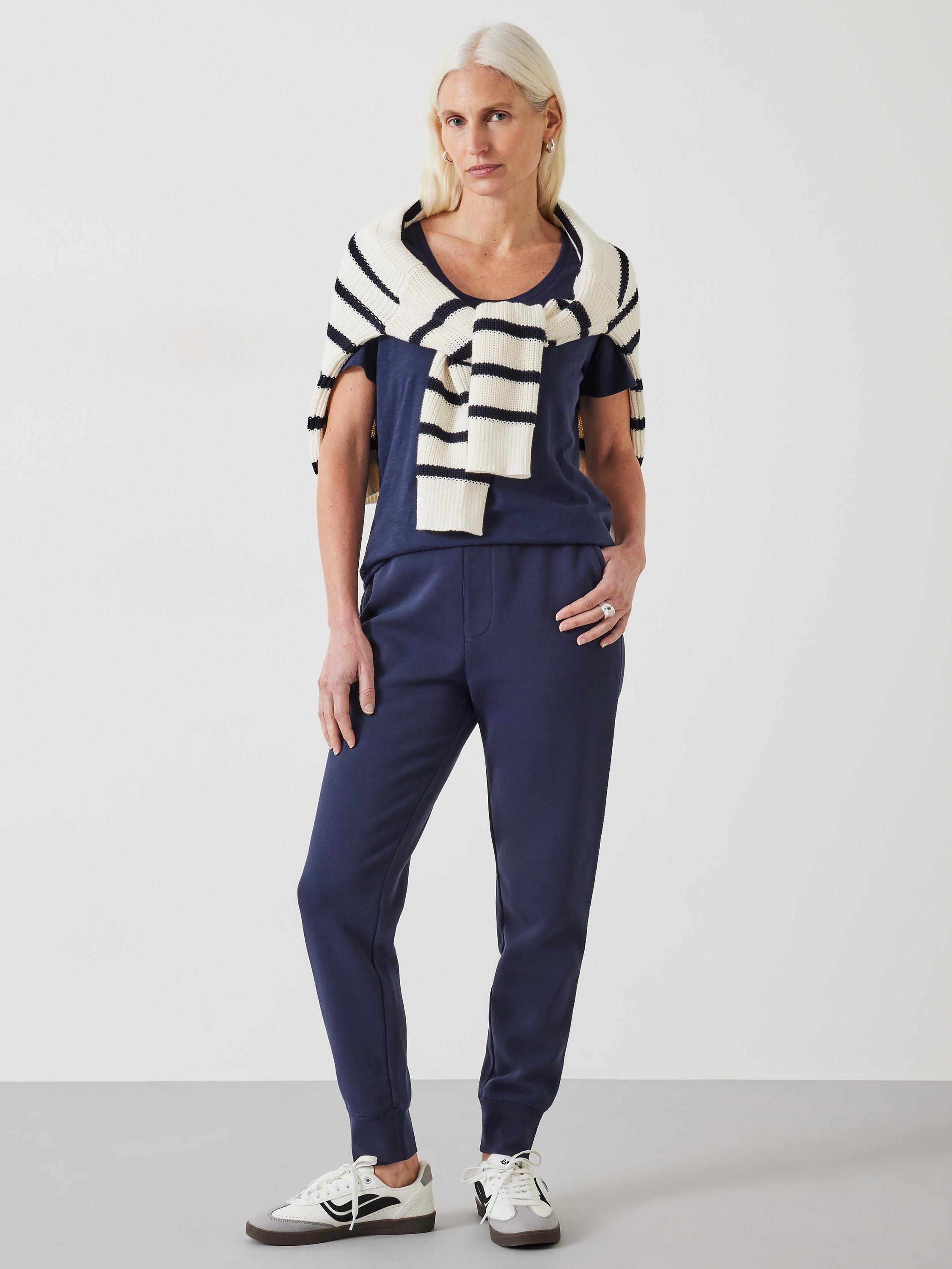 Product image 6 of 6, which shows HUSH Hari Cotton Slub Scoop Neck T-Shirt, Night Sky, XS