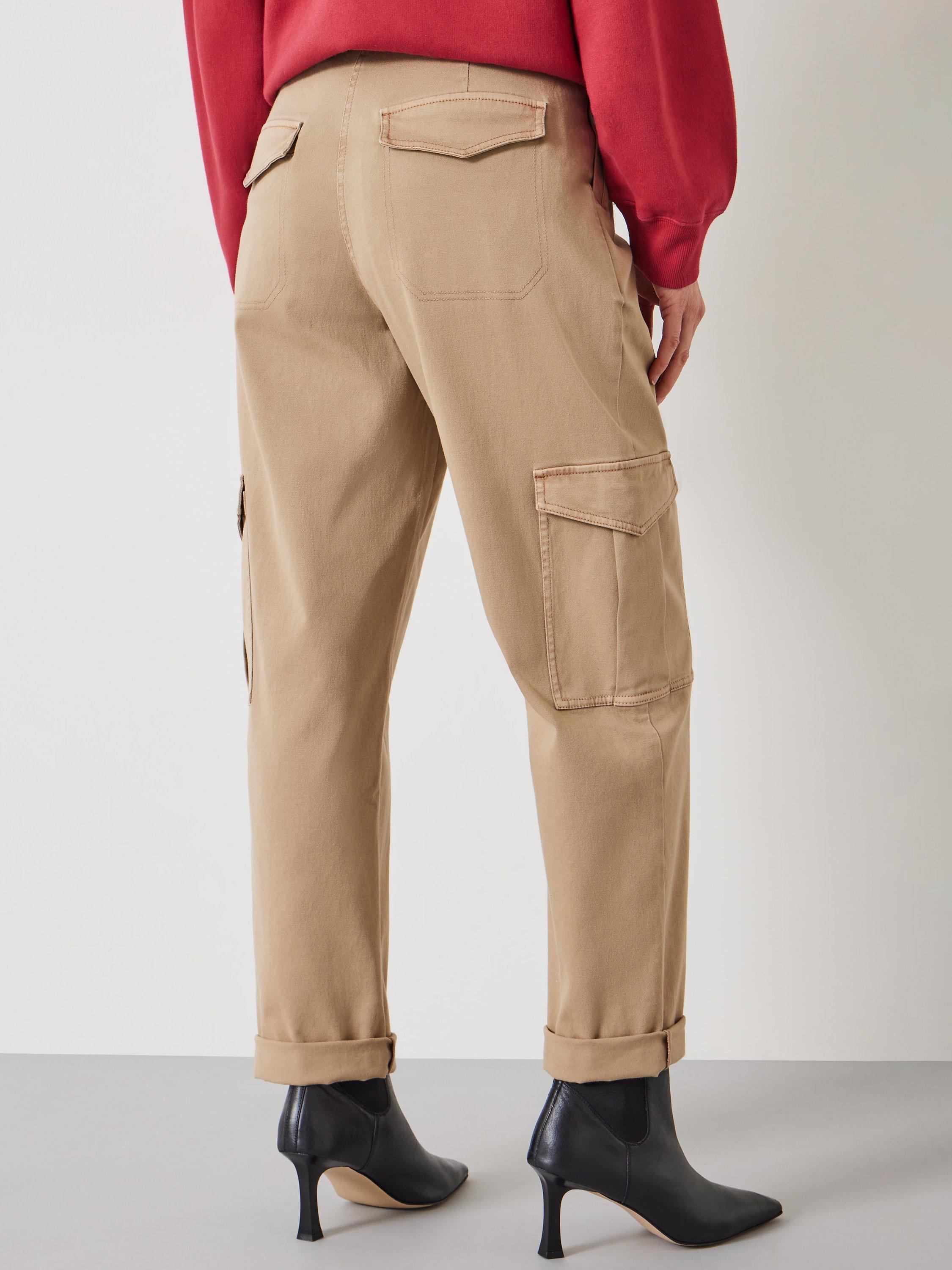 Product image 3 of 5, which shows HUSH High Waist Belted Trousers, Soft Brown, 4