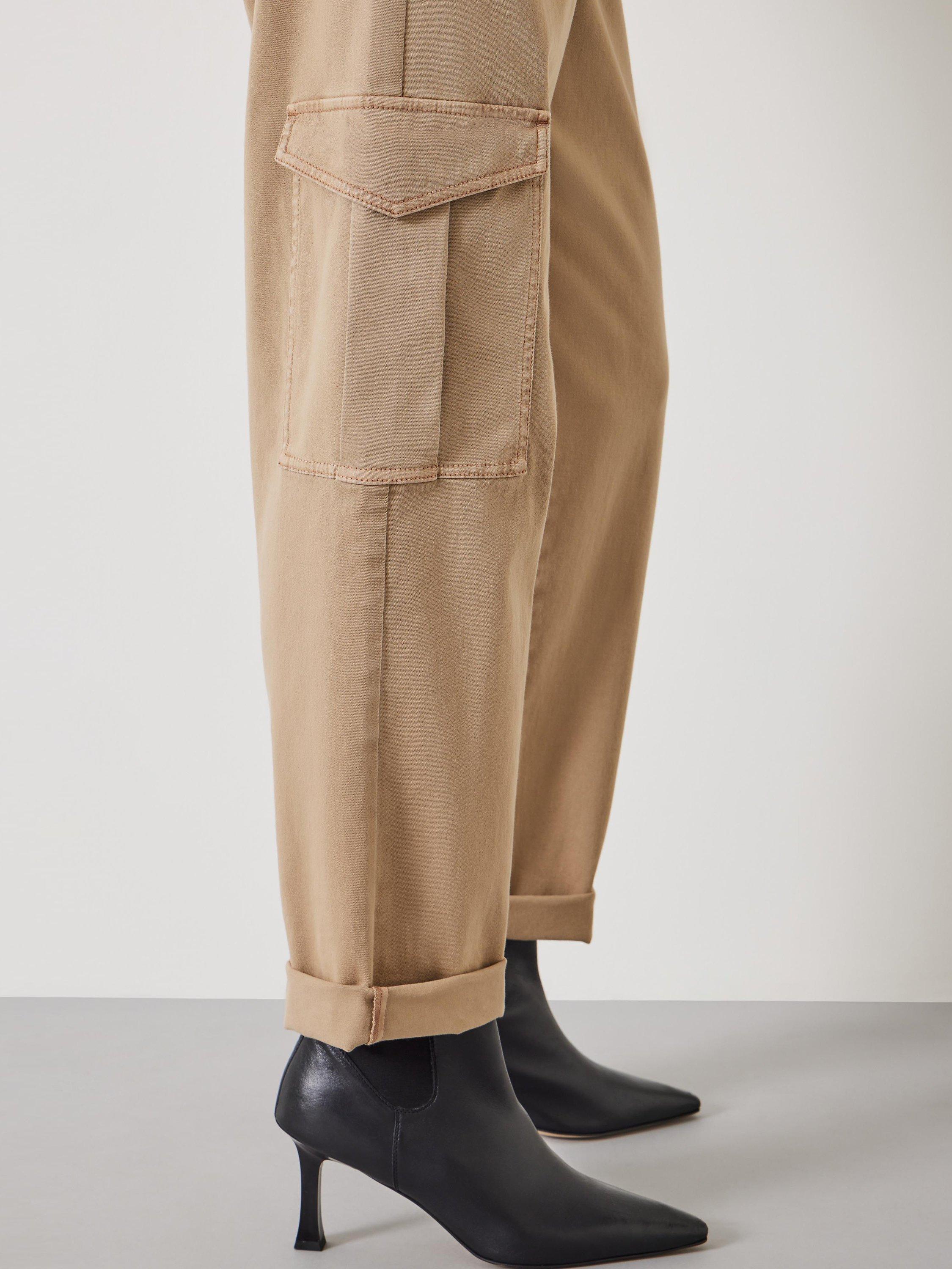 Product image 5 of 5, which shows HUSH High Waist Belted Trousers, Soft Brown, 4