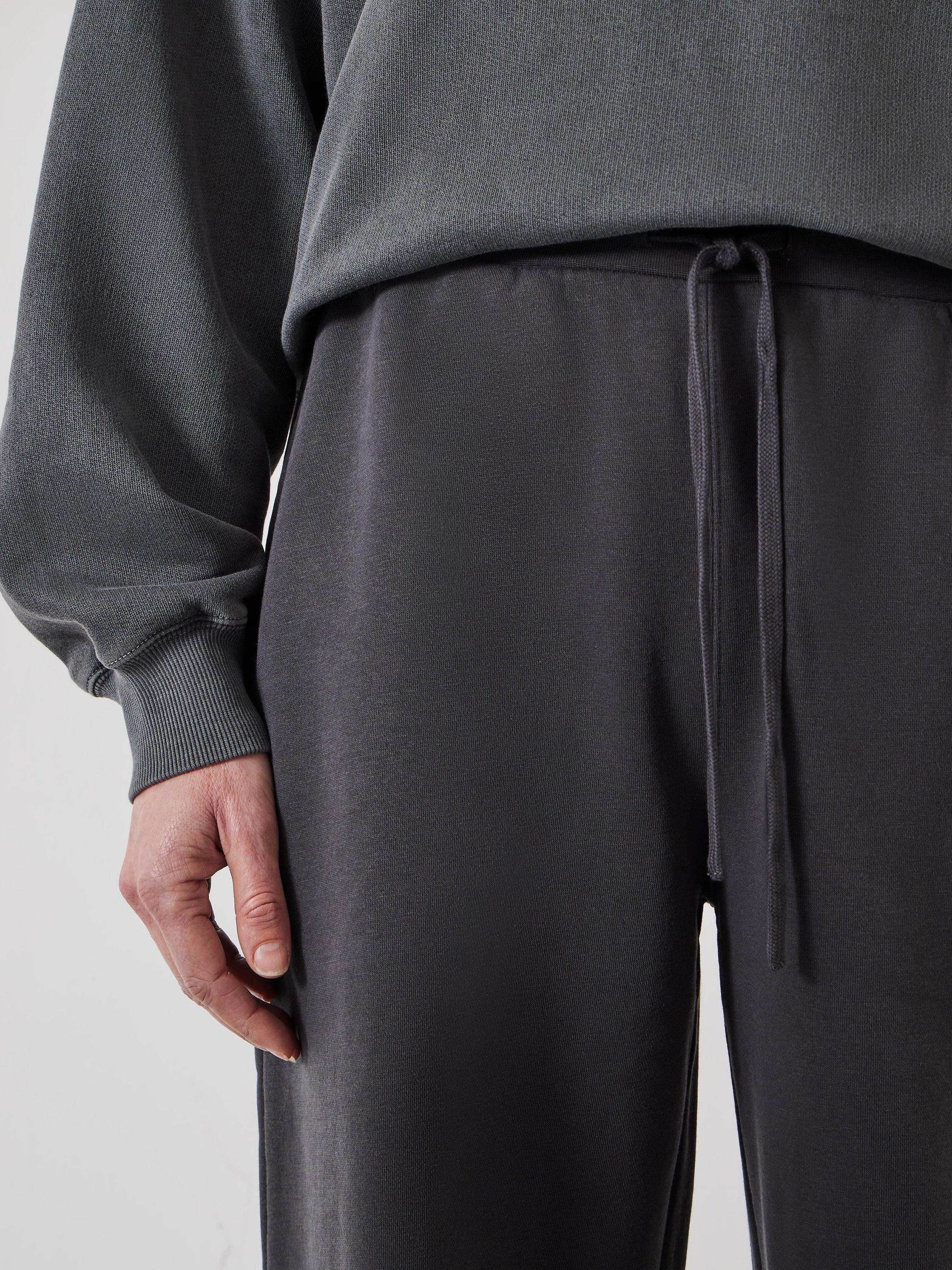 Product image 5 of 5, which shows HUSH Paxton Barrel Leg Cotton Blend Jersey Joggers, Ash Grey, 4