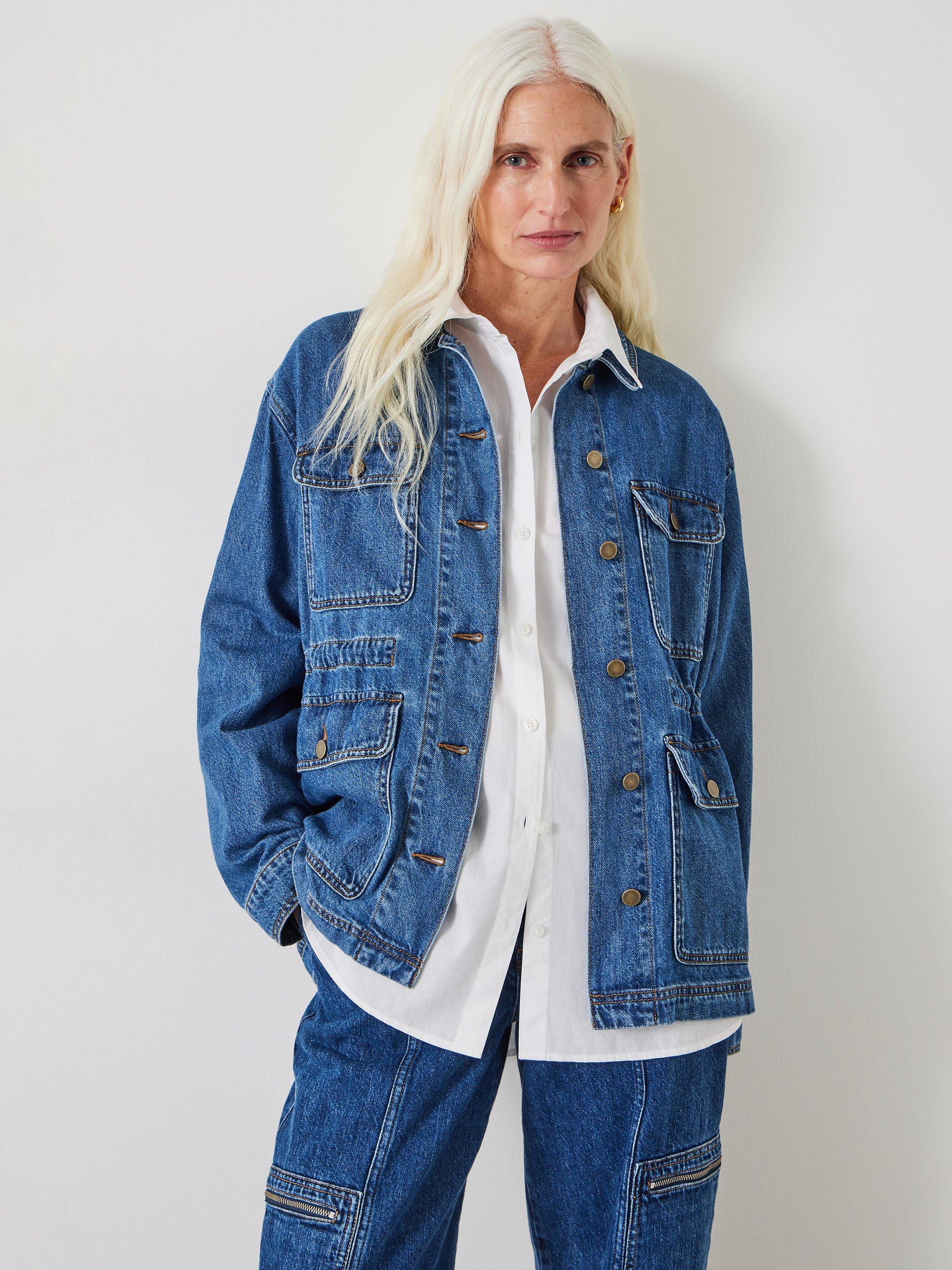 Denim utility jacket women's hotsell