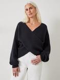 HUSH Bronte Cross Front Wool Blend Jumper