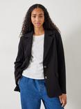 HUSH Maddison Relaxed Jersey Blazer, Black