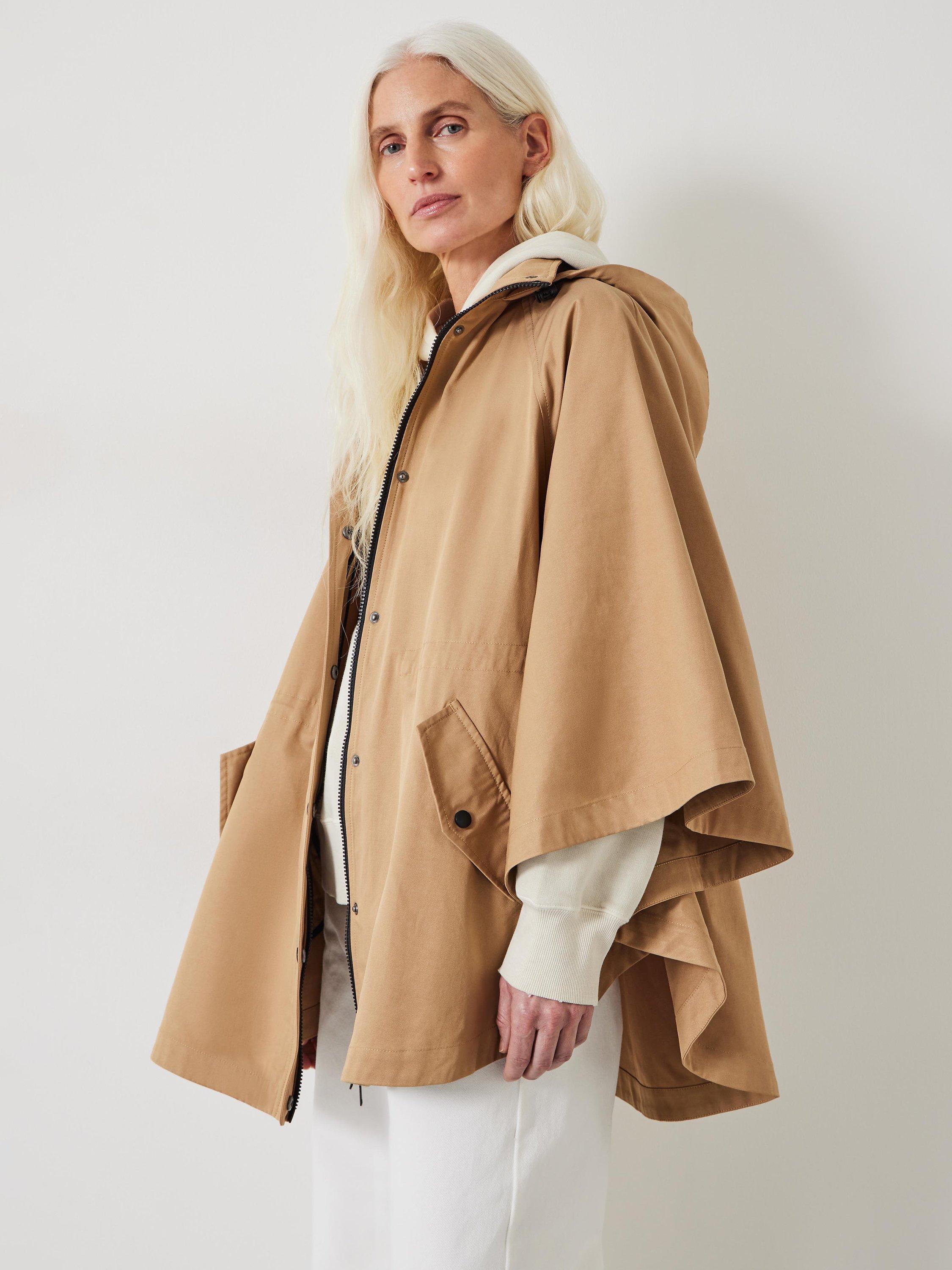 HUSH Vera Hooded Cape Camel