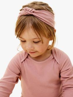 MORI Baby Ribbed Long Sleeve Bodysuit - view 2, Pink