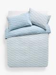 John Lewis ANYDAY Oda Reversible Duvet Cover Set, Blue