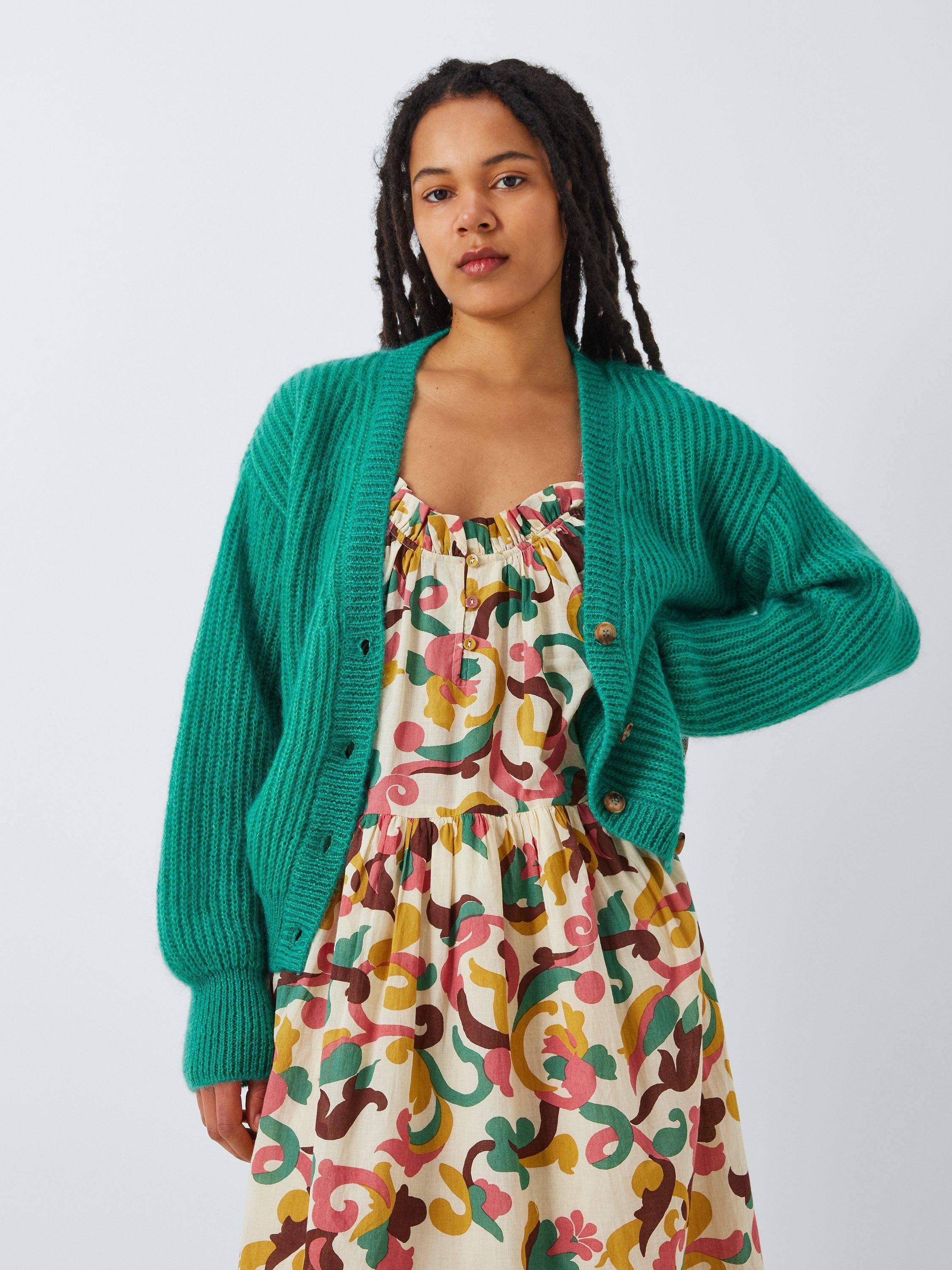 Leon & Harper Manou Mohair Blend Cardigan, Celadon