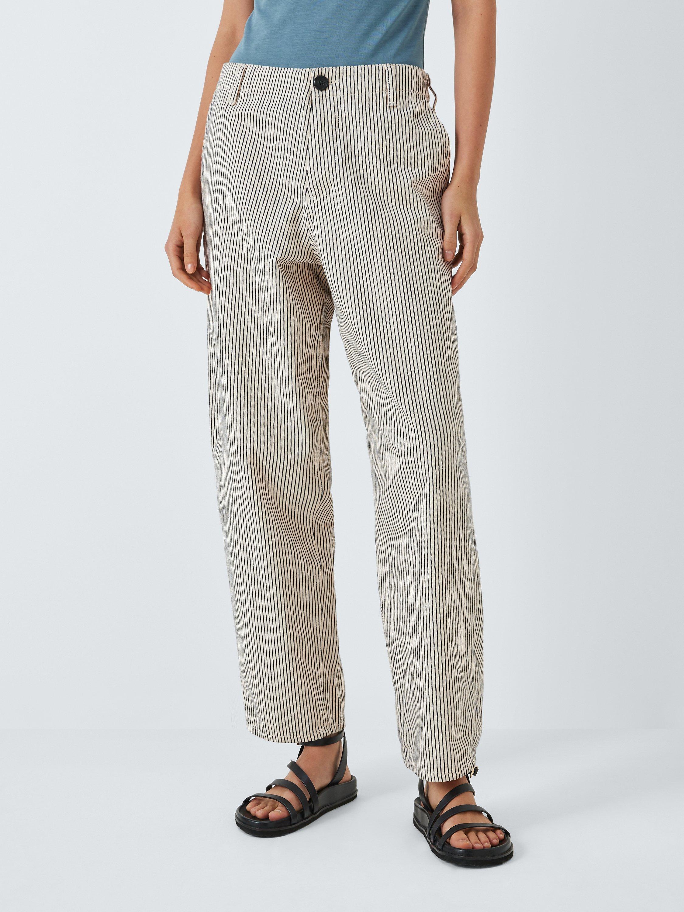 Leon & Harper Armina Stripe Trousers, Ecru