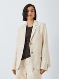 Leon & Harper Venice Stripe Blazer, Ecru