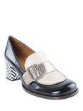 Chie Mihara Teisin Leather Heeled Loafers, Black Dali Iron