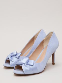 Phase Eight Knot Detail Peeptoe Shoes - view 2, Pale Blue