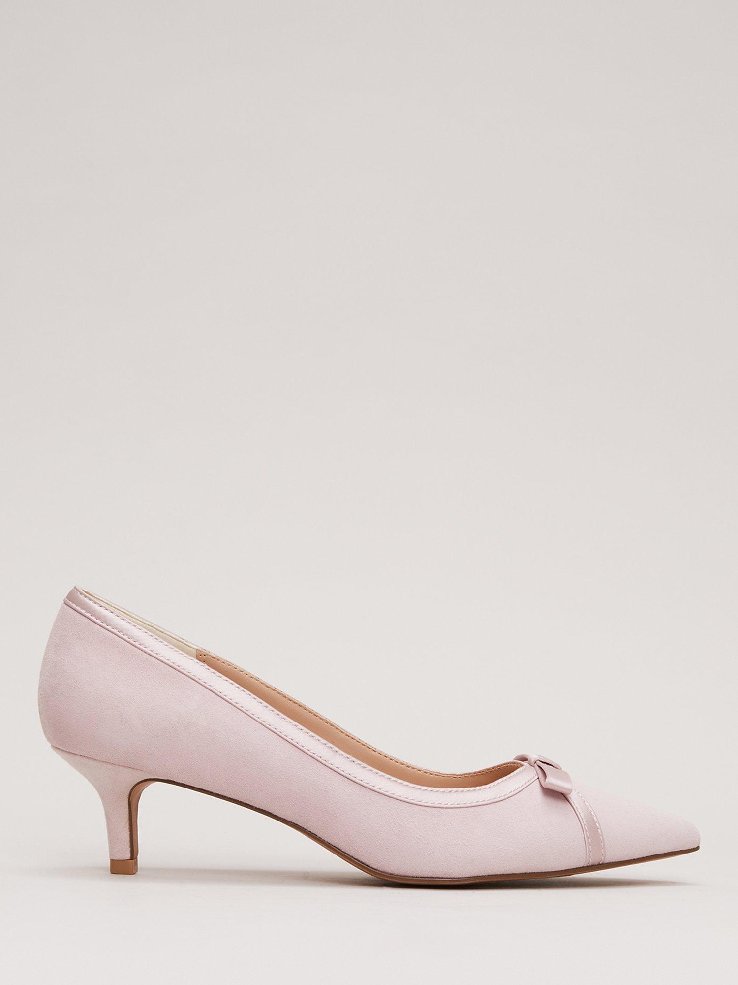 Pink kitten heel shoes on sale