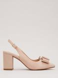 Phase Eight Suede Bow Detail Slingback Court Shoes, Neutral