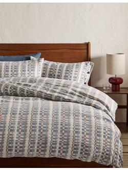 John Lewis Moment Check Bedding - view 2, Multi