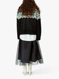 nué notes Colton Nordic Stripe Wool Blend Jumper, Black/Multi