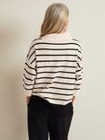 Phase Eight Salima Stripe Jumper, Black/Ivory
