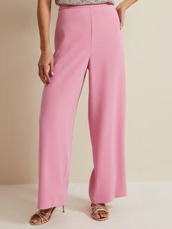 Phase Eight Elandra Wide Leg Trousers, Pink, Pink