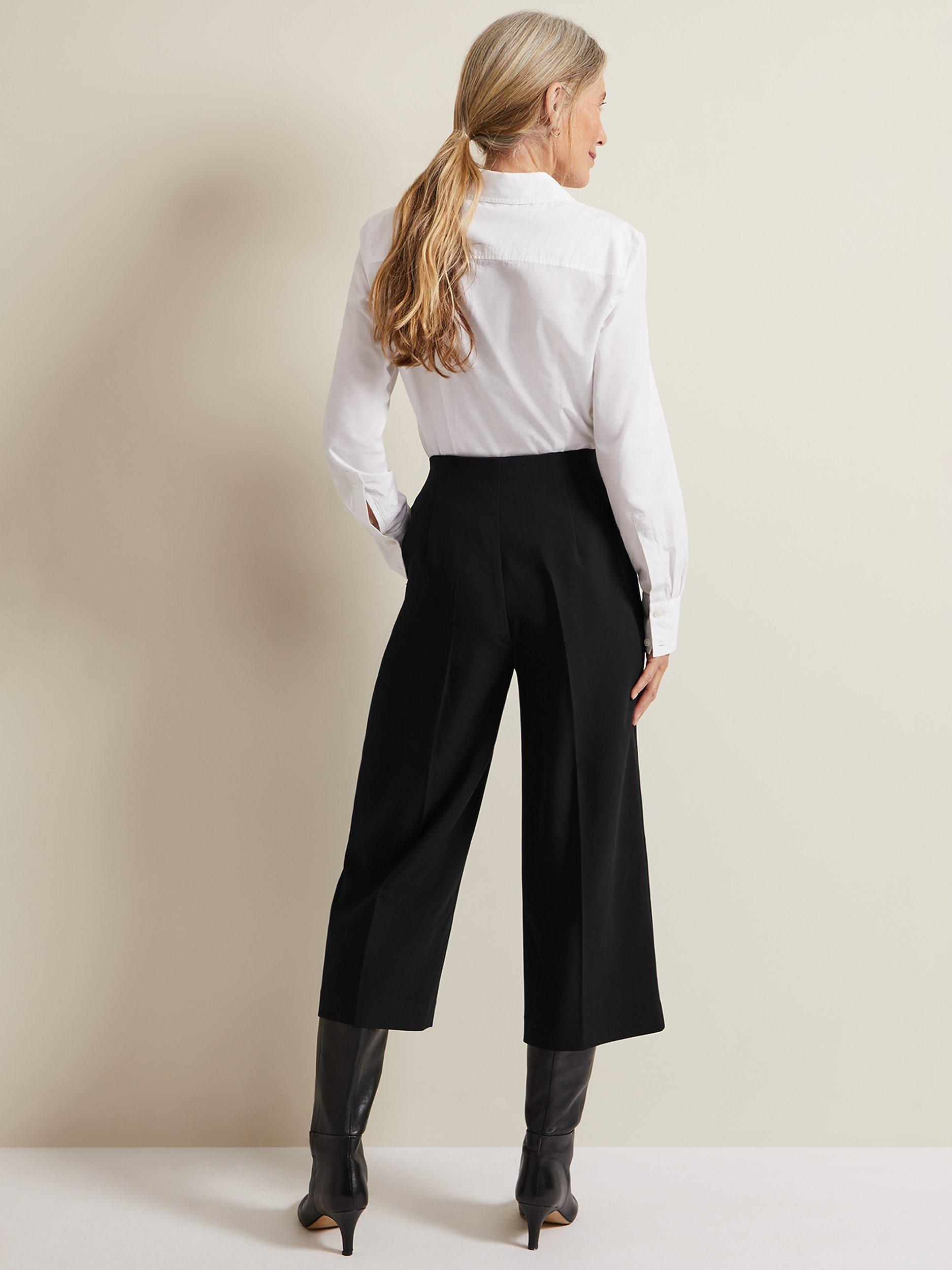 Phase Eight Aubrielle Clean Crepe Culottes, Black, 8