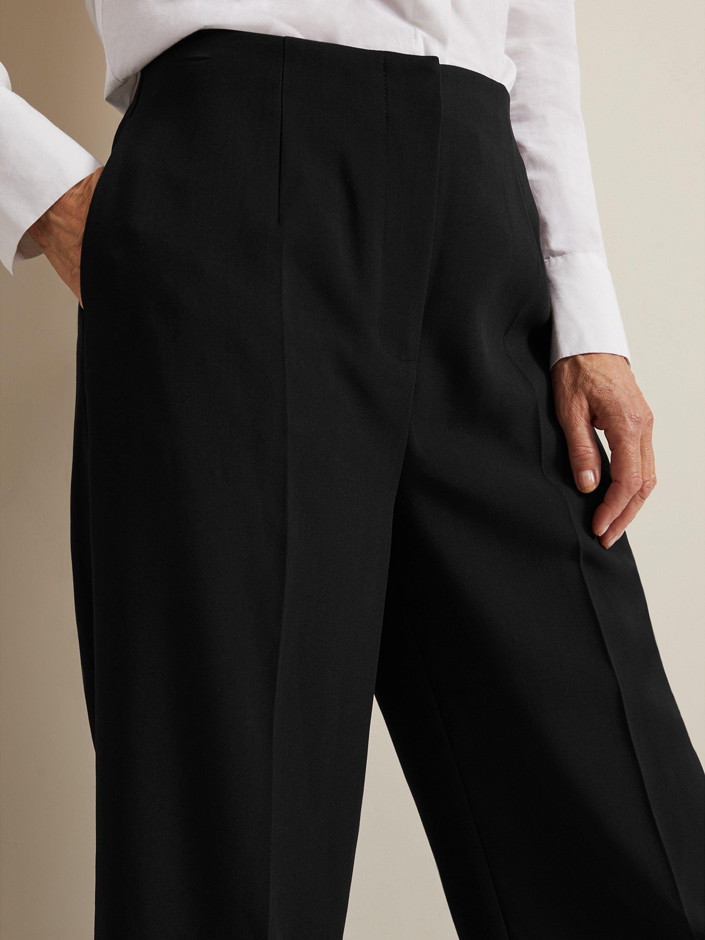 Phase Eight Aubrielle Clean Crepe Culottes, Black, 8