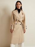 Phase Eight Sandy Button Detail Trench Coat, Camel