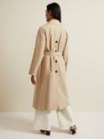 Phase Eight Sandy Button Detail Trench Coat, Camel