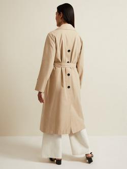 Phase Eight Sandy Button Detail Trench Coat, Camel - view 2, Camel
