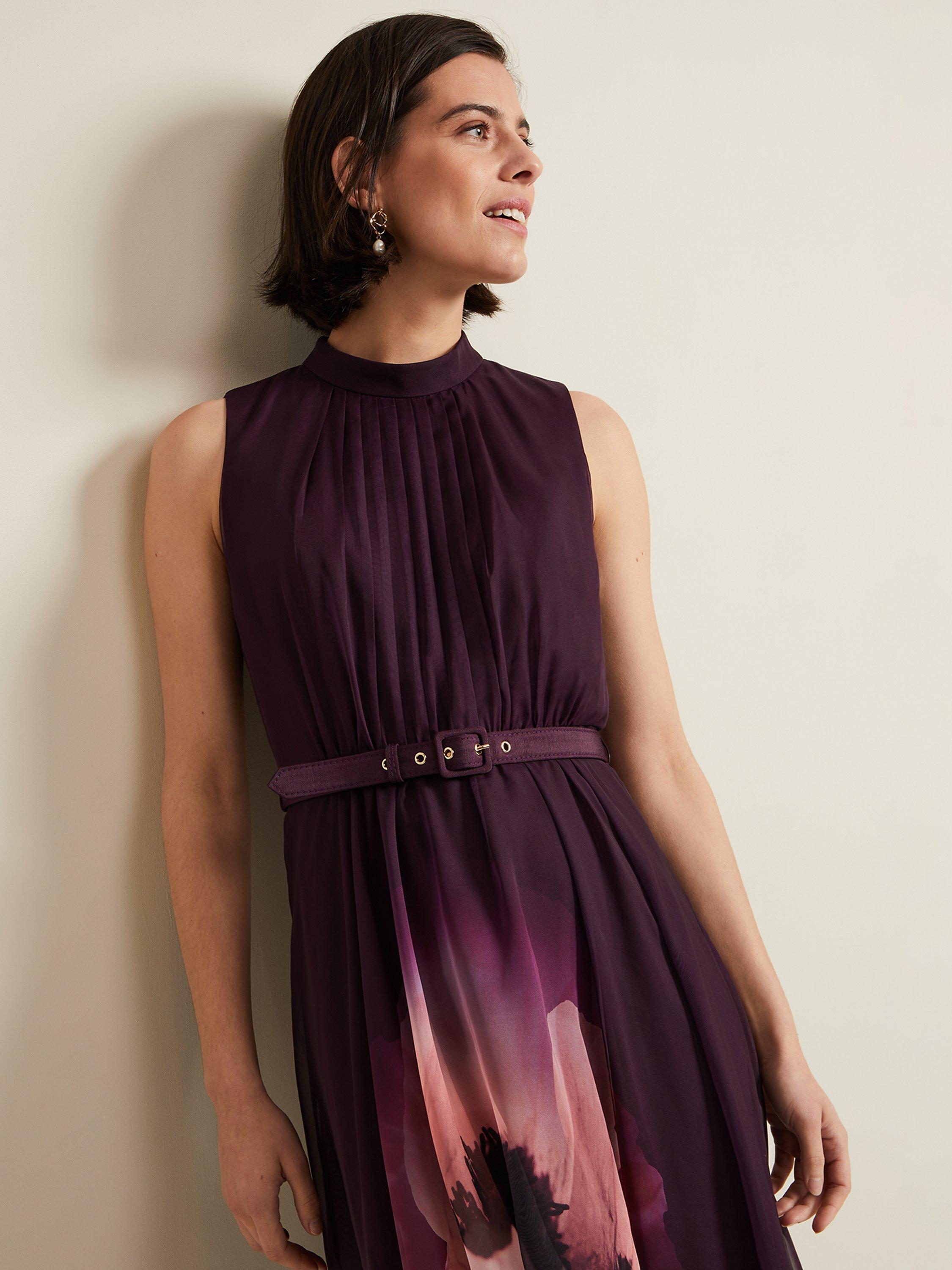 Product image 7 of 9, which shows Phase Eight Bethany Midi Dress, Multi, 18