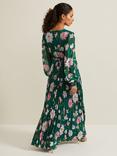 Phase Eight Petite Rosa Pleated Maxi Dress, Multi